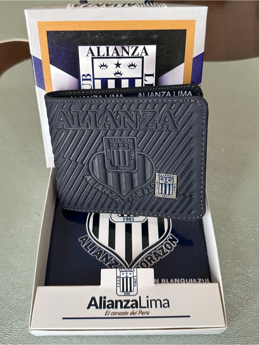Alianza Lima Navy Blue Embossed Men's Wallet